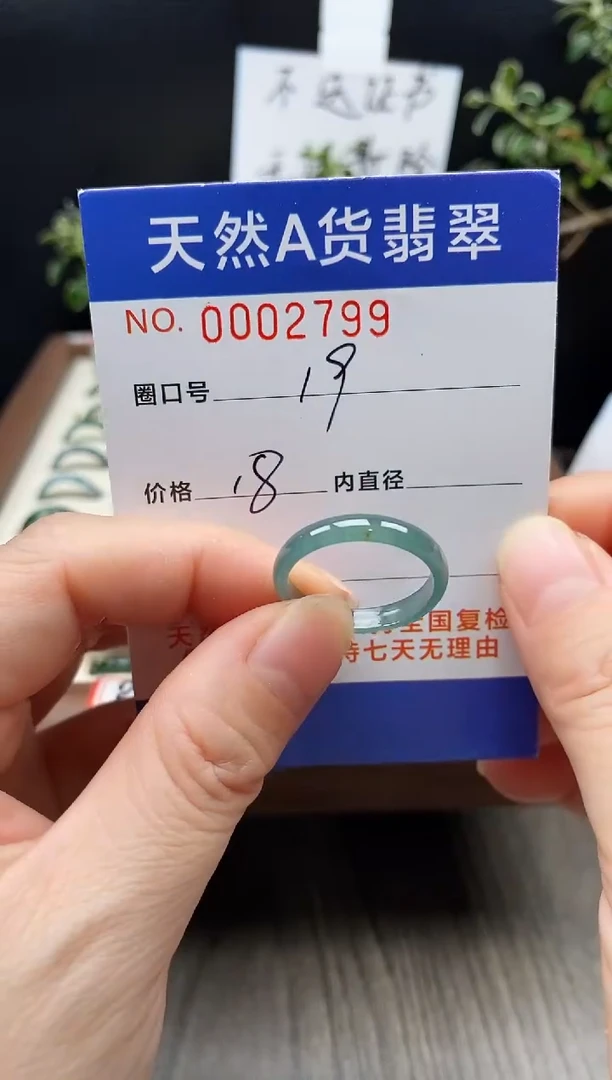 未镶嵌戒指翡翠19#