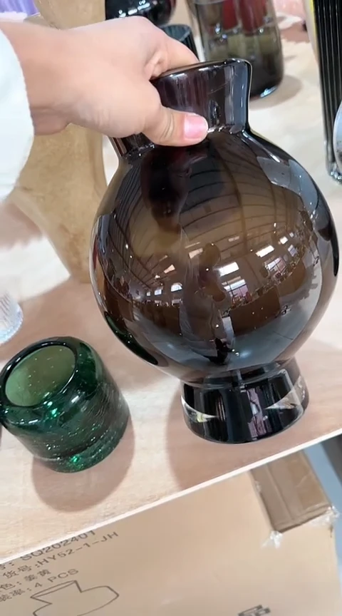 【闪购商品】玻璃咖色大肚