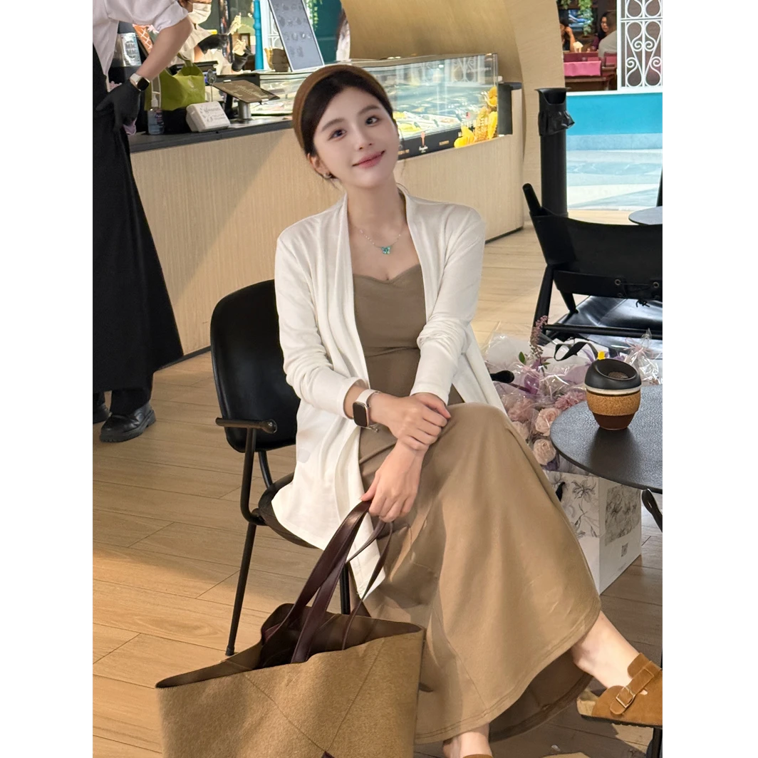 YPP!【松弛有度】秋季新款韩系极简纯色宽松显瘦百搭长袖开衫外套