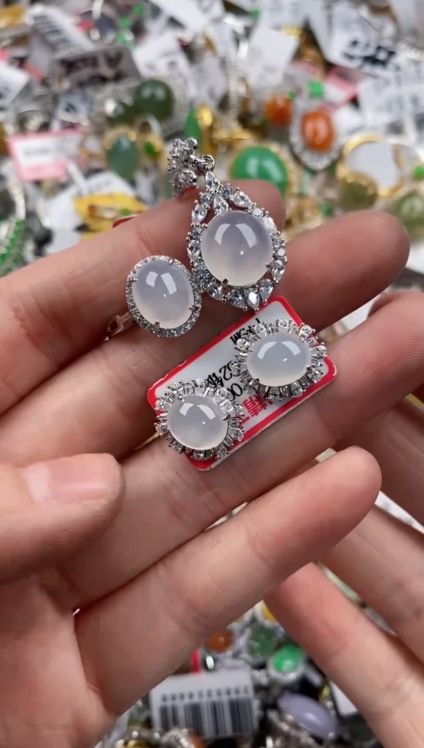 银S925镶嵌戒指翡翠1010    6