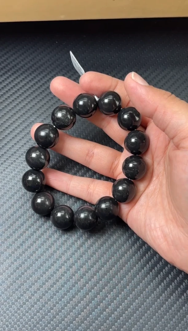 未镶嵌手串和田玉若羌毛毛矿微色差卡16