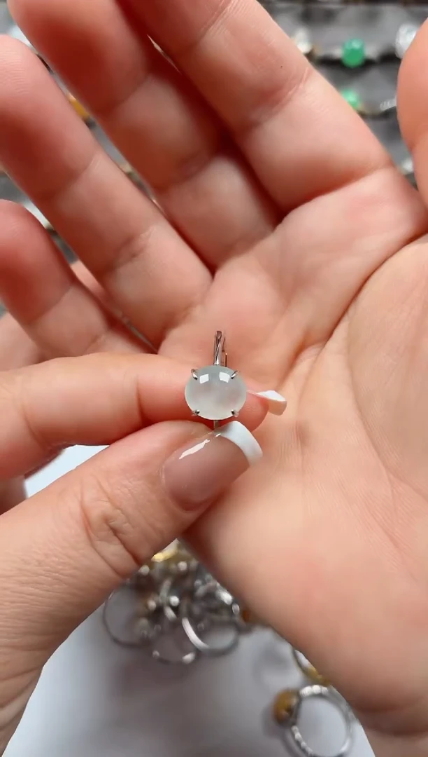 银S925镶嵌戒指翡翠.