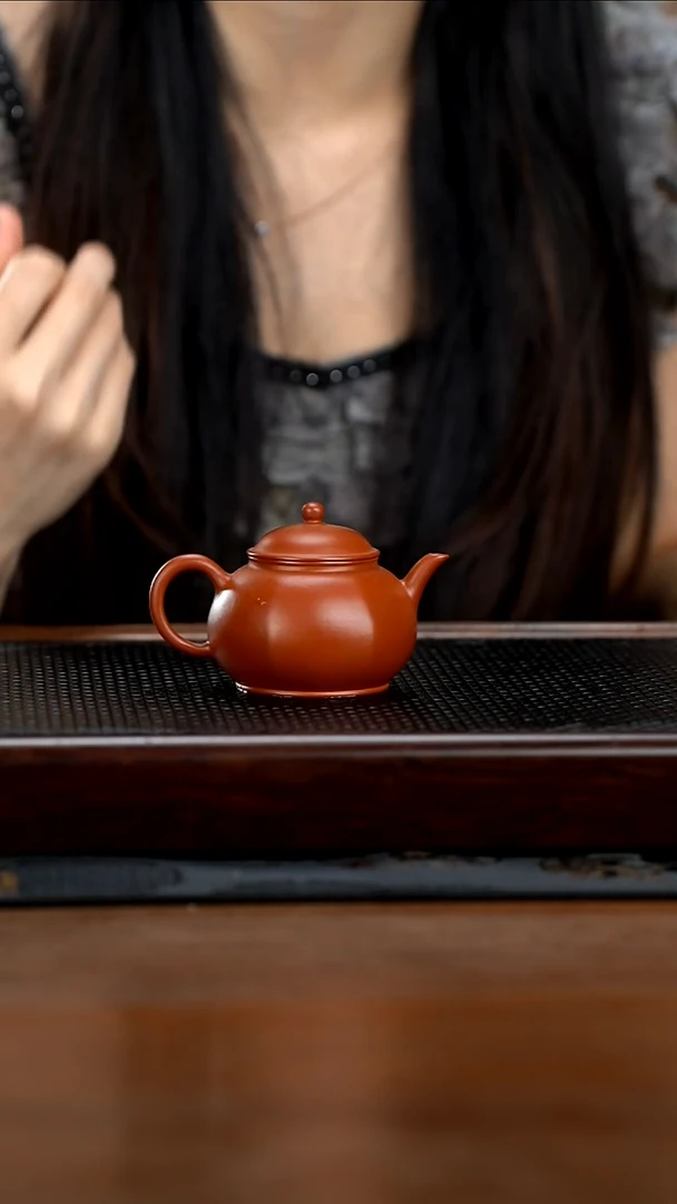 茶壶紫砂125cc原矿赵庄朱泥六方宫灯14