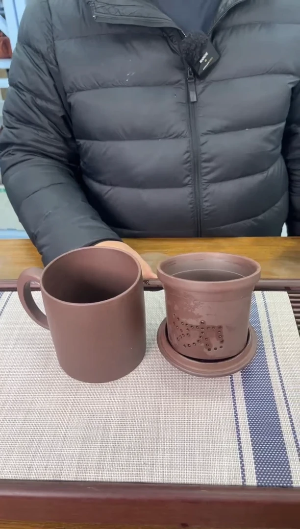 【闪购商品】紫砂茶杯黑墩头三件套@@GB01542