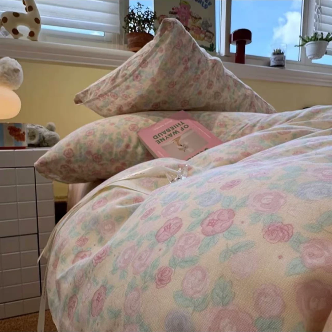 【北奈かわ会社】云锦棉超柔加大床单 200*230 浪漫玫瑰粉