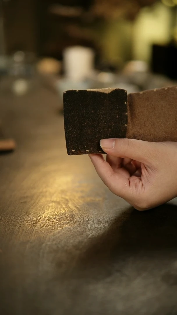 阿眠     香云纱柞蚕丝双面茶巾小号