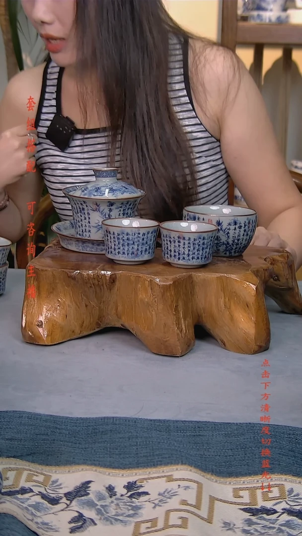 简装家用款4件套 老陶泥开片纹陶瓷茶具