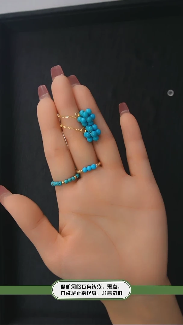 【闪购商品】绿松石耳环银S925镶嵌发货一件