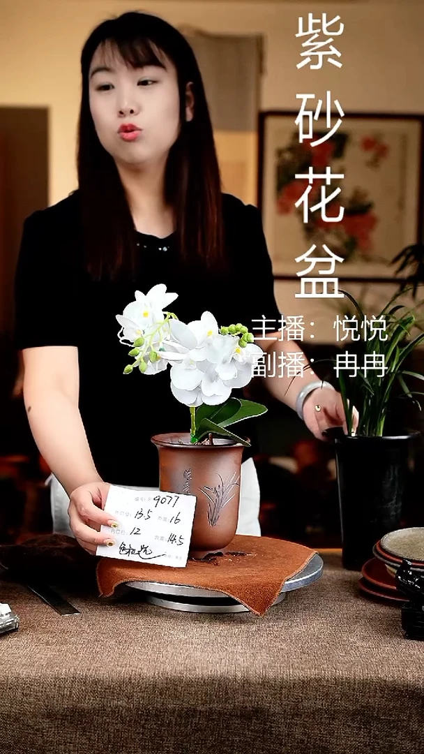 紫砂花盆花卉工艺9077