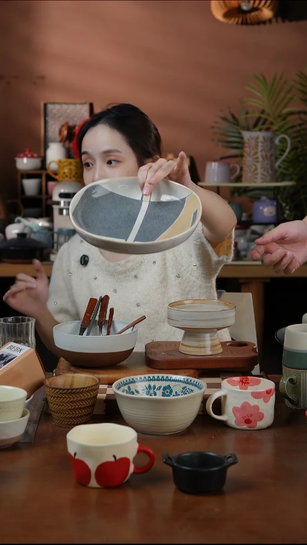 瓷片8英寸印花异形深盘 微瑕 凑满20发货