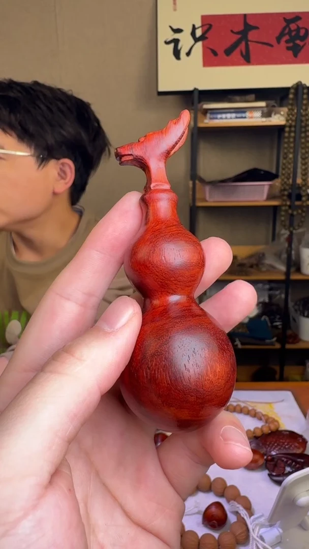 檀香紫檀（小叶紫檀）把件葫芦把件