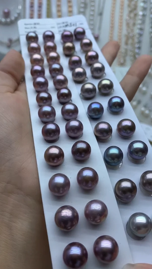 银S925镶嵌淡水珍珠耳饰多样性发其一