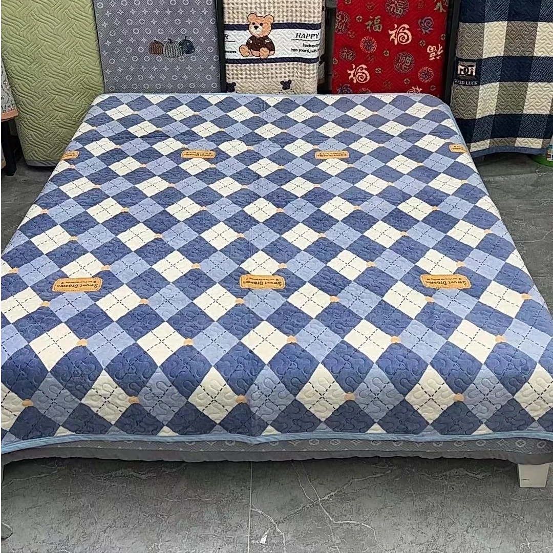 2.3×2.5米 冬季加厚牛奶绒床盖《加大尺寸小时光》