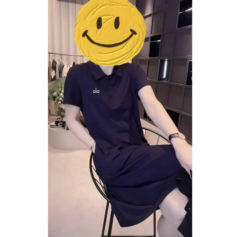大码女装2025夏季新款时尚洋气轻职风衬衫领短袖连衣裙2013
