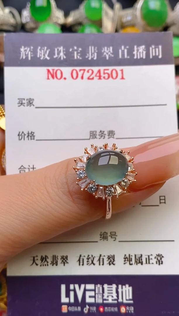 翡翠银S925镶嵌耳饰翼天然