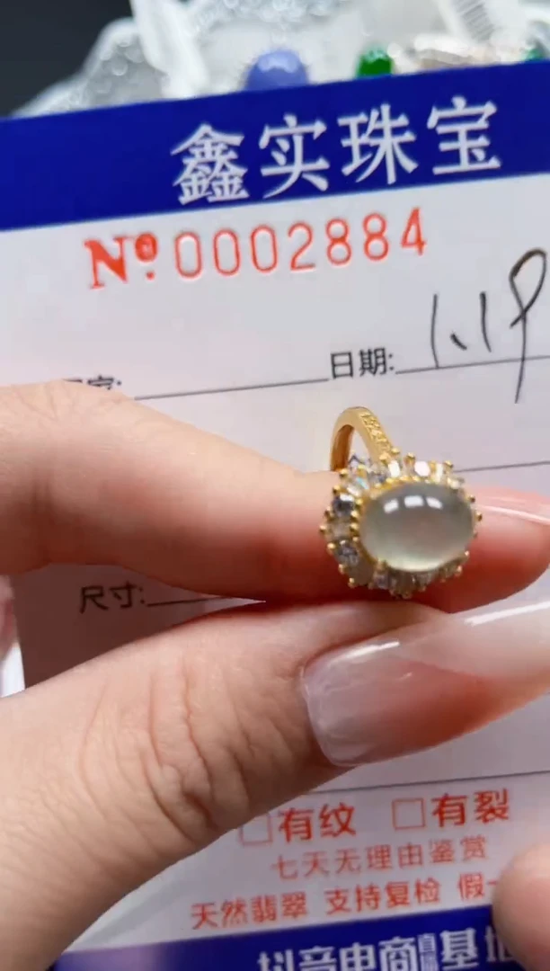 【闪购商品】翡翠戒指银S925镶嵌2884