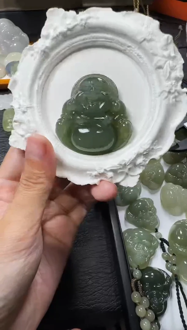 颈饰未镶嵌和田玉东**北45高冰佛公