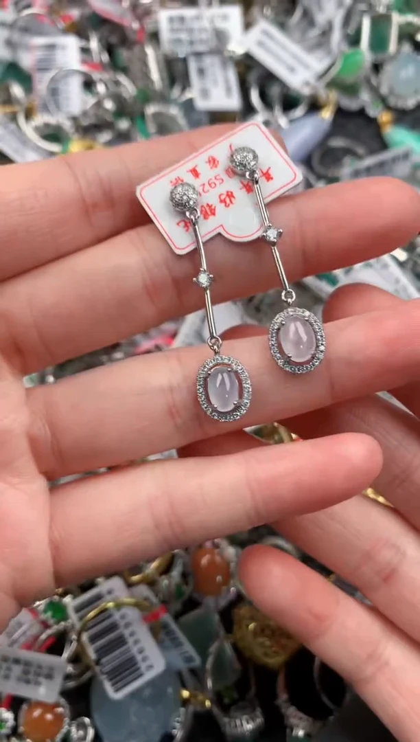 银S925镶嵌戒指翡翠222---2