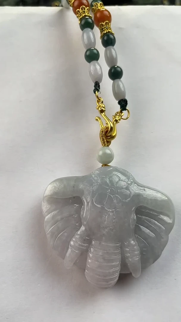 【闪购商品】翡翠颈饰未镶嵌2714赠链,部分宝贝微瑕主播介绍为准