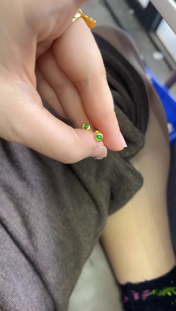 【闪购商品】翡翠耳饰银S925镶嵌0028772787