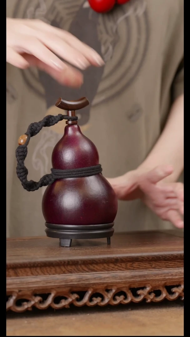 343号精品天然大漆酒葫芦一物一拍~