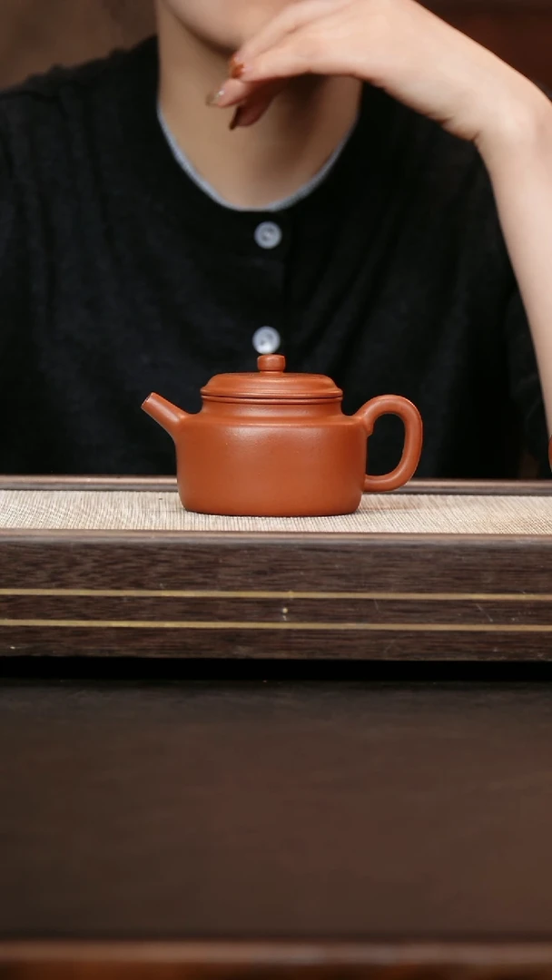 茶壶紫砂原矿小煤窑朱泥 德钟壶