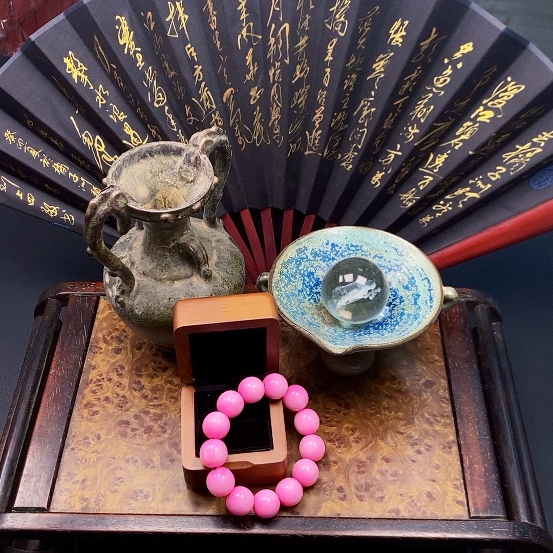 非金属珐琅手链 Y006天使粉系列莫莫单圈手串大（多样性发其一）