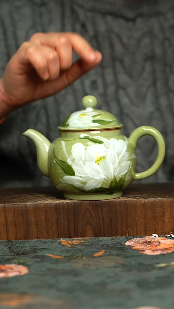 杯釉下彩手工手绘同款陶器