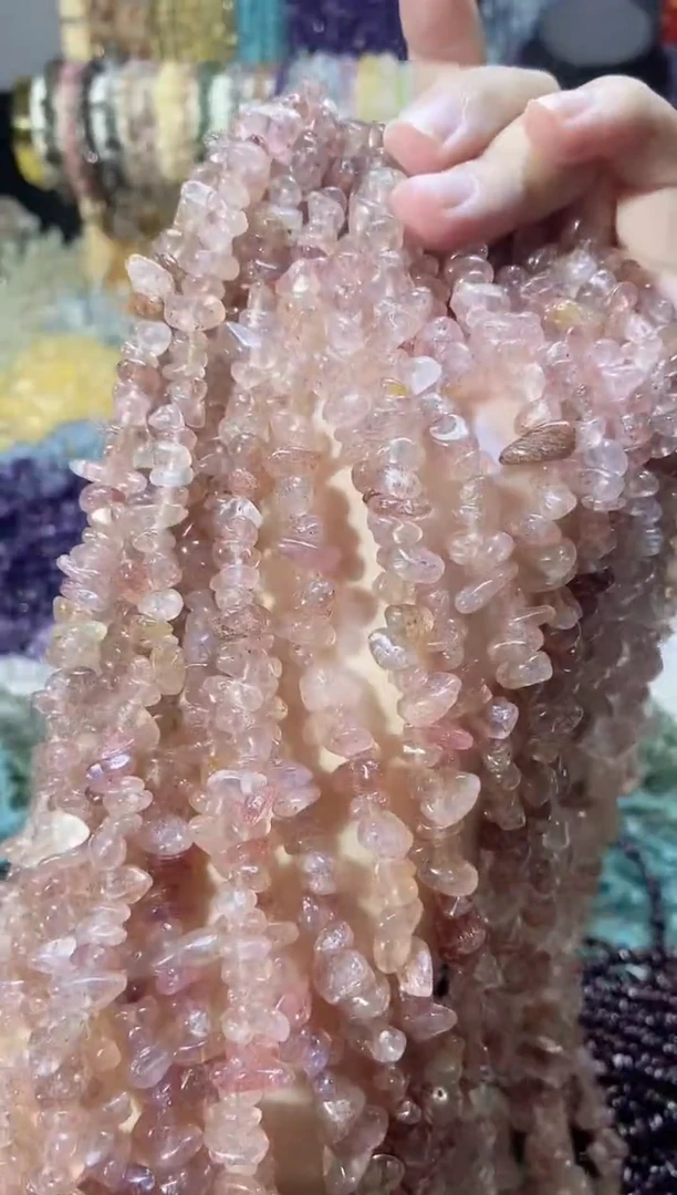 未镶嵌珠宝半成品水晶草莓晶