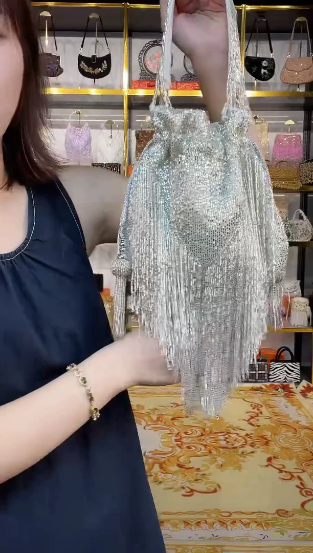 织物珠韵恒泽重工串珠手提包直播间女神专拍