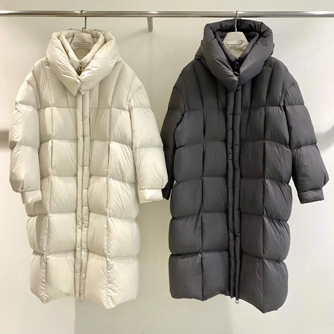 羽绒服-NO退换 接受再拍 Y-P-505 长款极简风过膝女宽松保暖