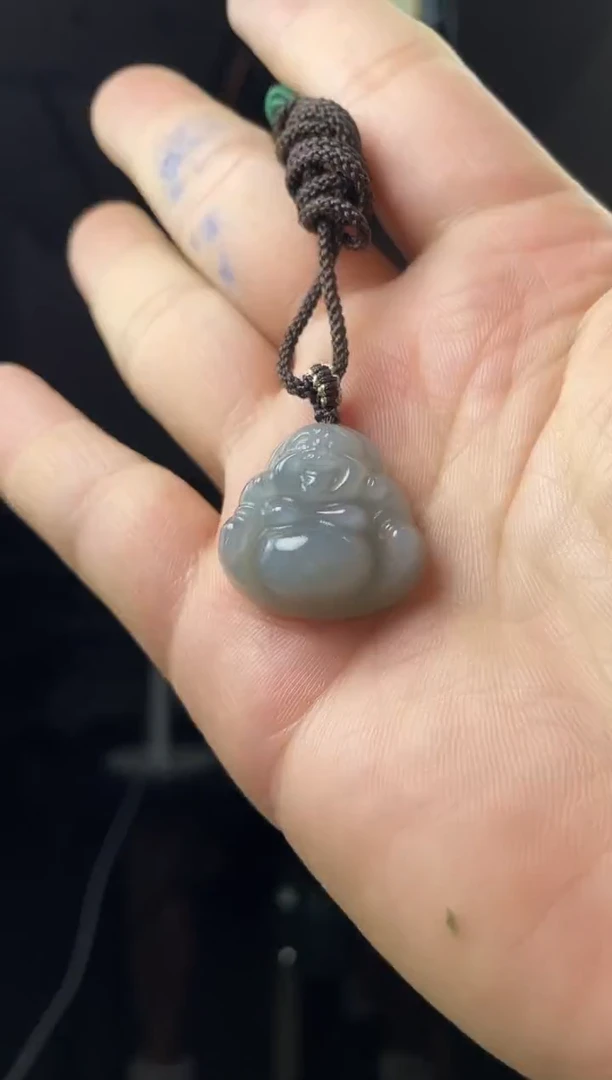 和田玉未镶嵌吊坠(赠链)烟紫佛公99