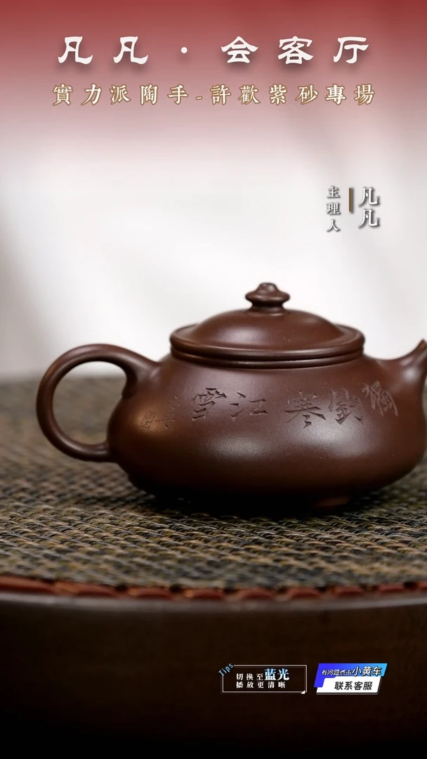 茶壶紫砂XH许欢12 太极寒江老紫泥150cc