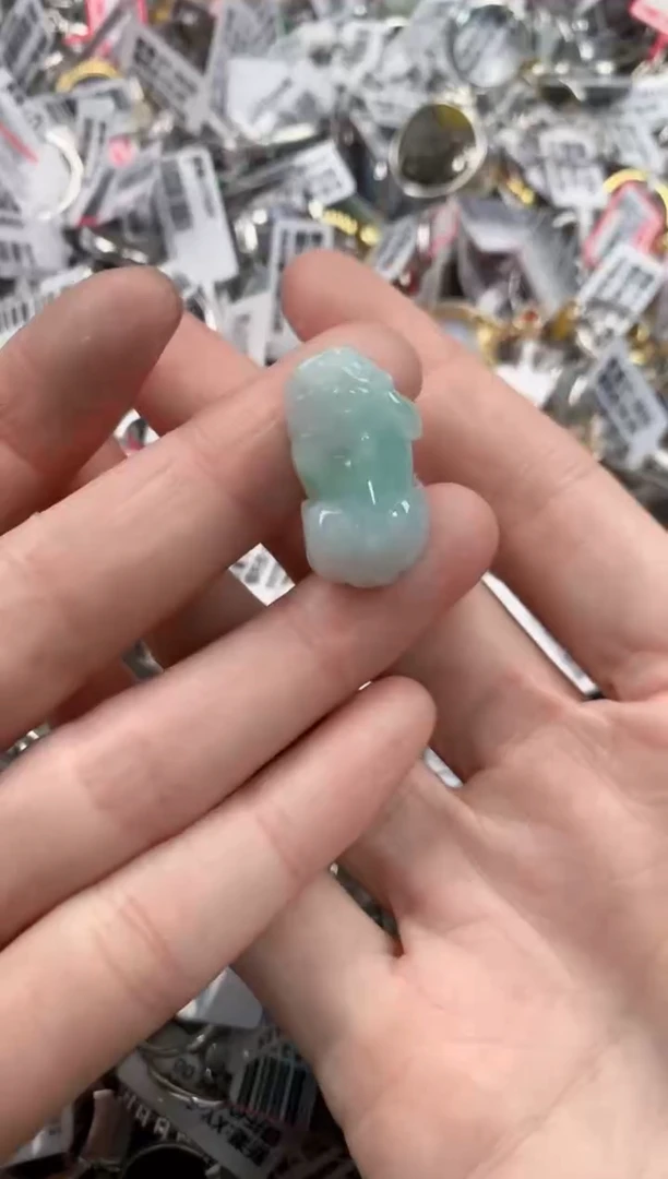 银S925镶嵌戒指翡翠555----5