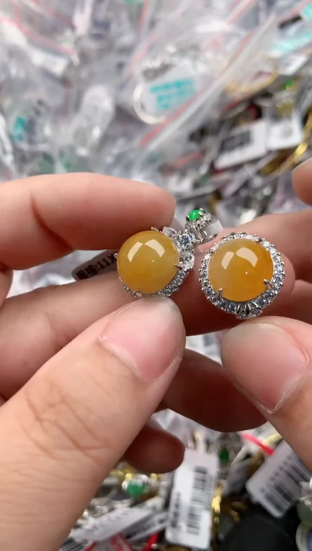 银S925镶嵌戒指翡翠444   7