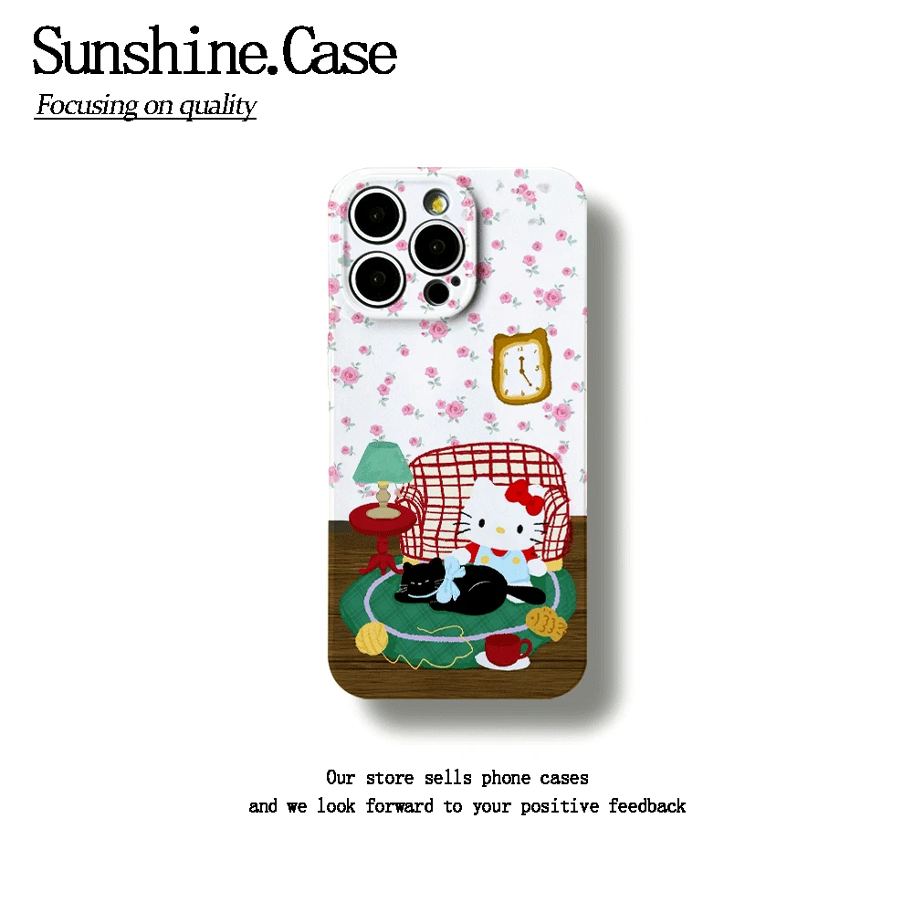 沙发KT软壳适用苹果oppo华为vivo小米可爱手机壳全包防摔