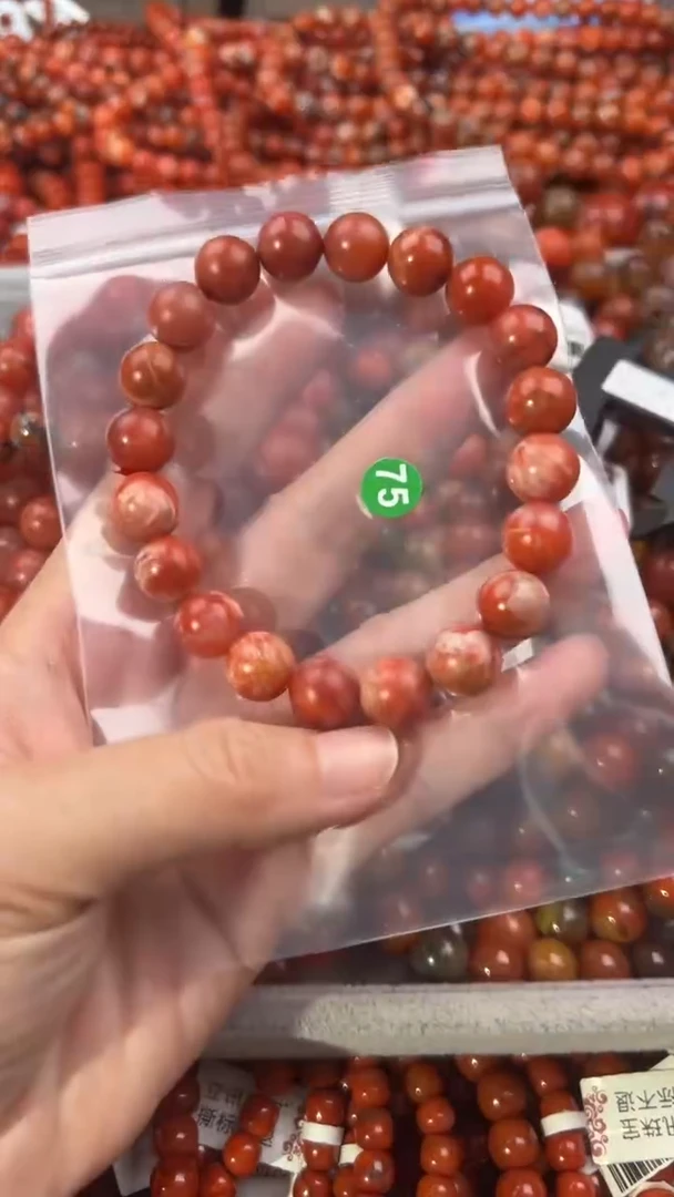 南红玛瑙手串未镶嵌11+