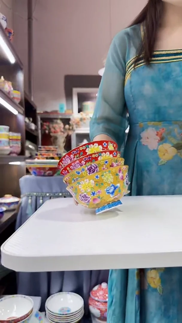 瓷片4.5英寸饭碗4个景德镇餐具