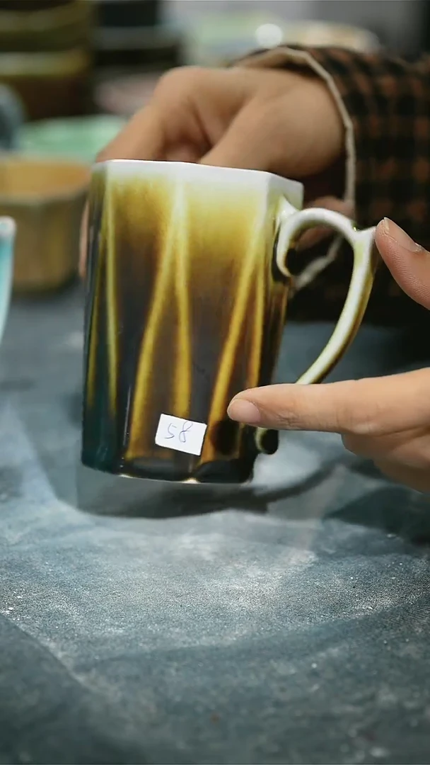 【闪购商品】碗浪鬼家釉绘柴烧 杯