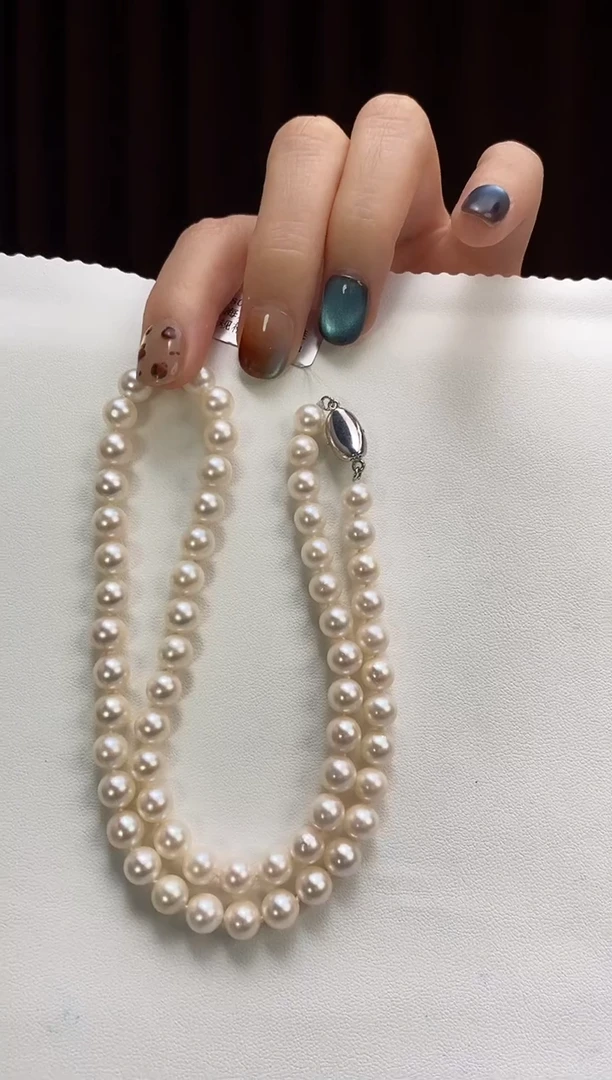 项链未镶嵌海水珍珠6.5-7Akoya海水珍珠项链