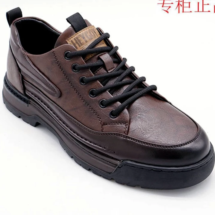新款牛皮男鞋皮鞋153012棕色