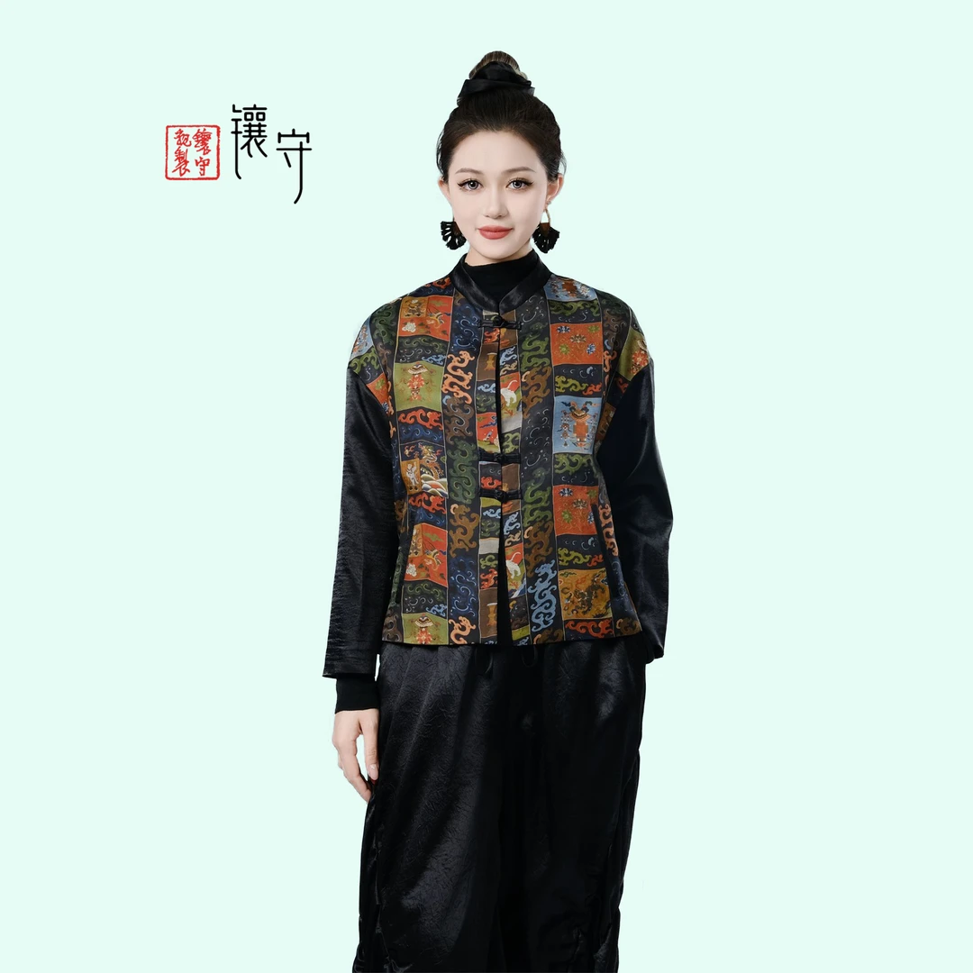 【镶守·画卷】轻中式气质宽松时尚复古高级轻奢中国风外套G5096-1
