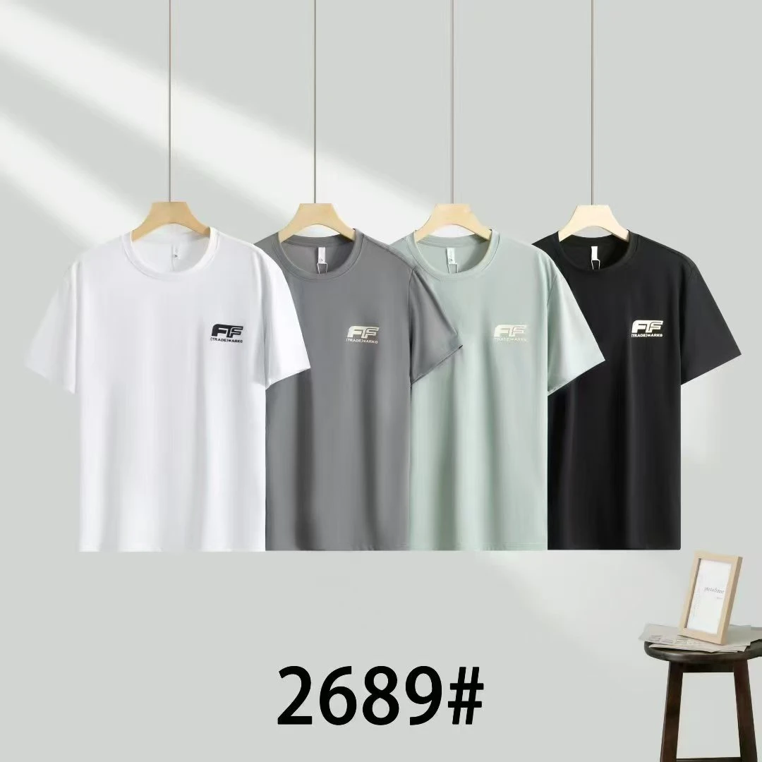 2689 c-速干圆领字母男士短袖 96