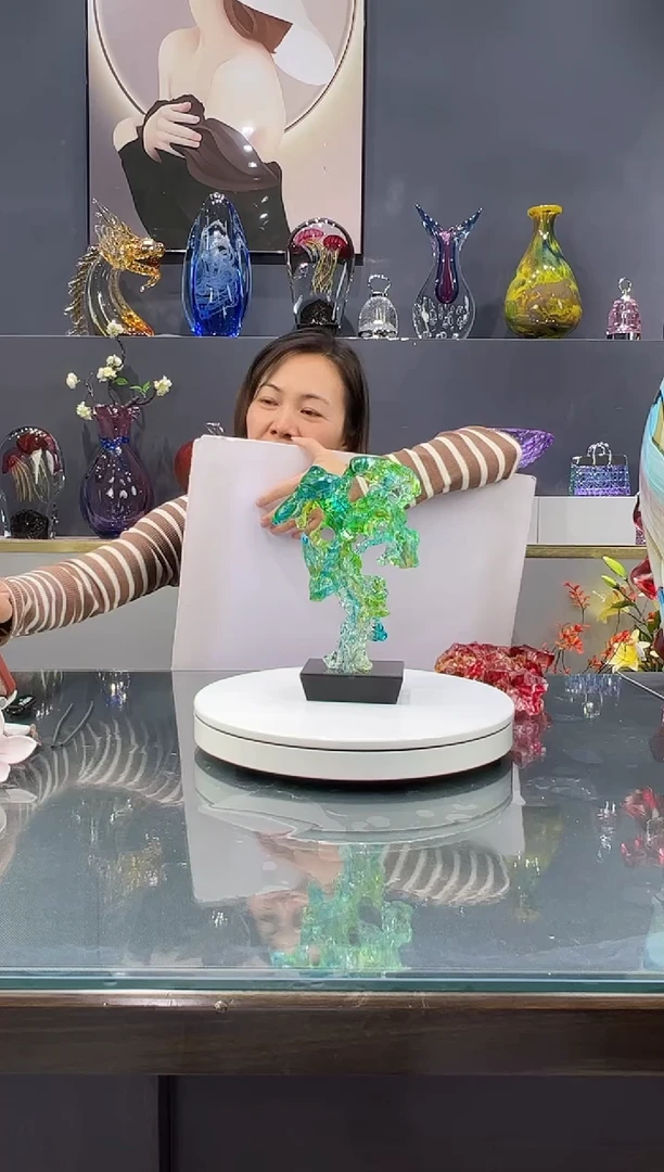 手工艺品琉璃    水晶琉璃摆件1个