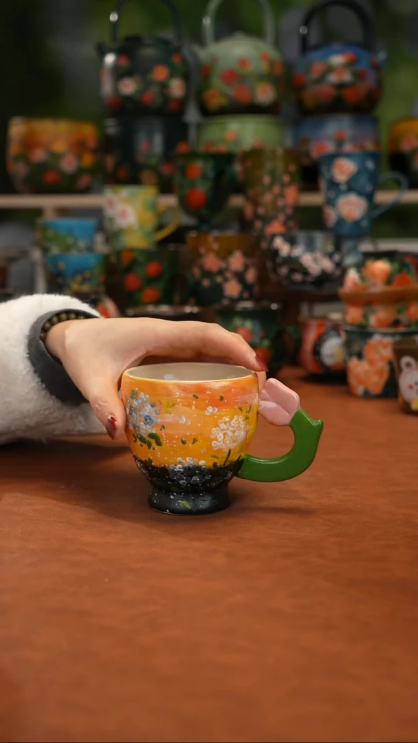 陶瓷油画手绘釉下彩