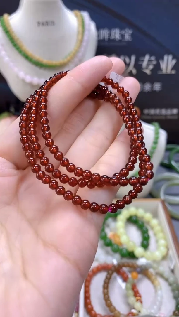 手链未镶嵌石榴石多圈手链cg