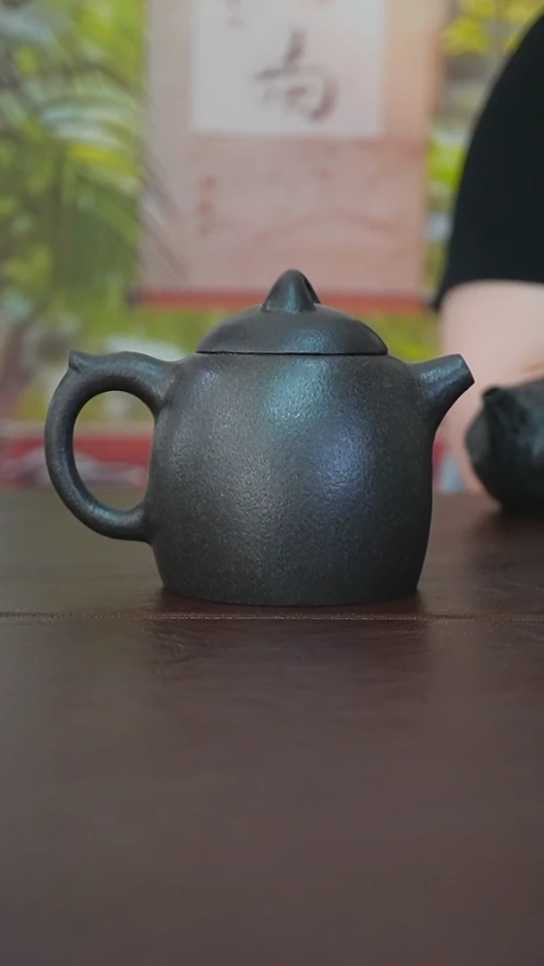茶壶紫砂冰碛岩秦权壶大容量300毫升左右