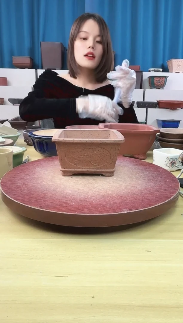 紫砂花盆浅草紫砂花盆