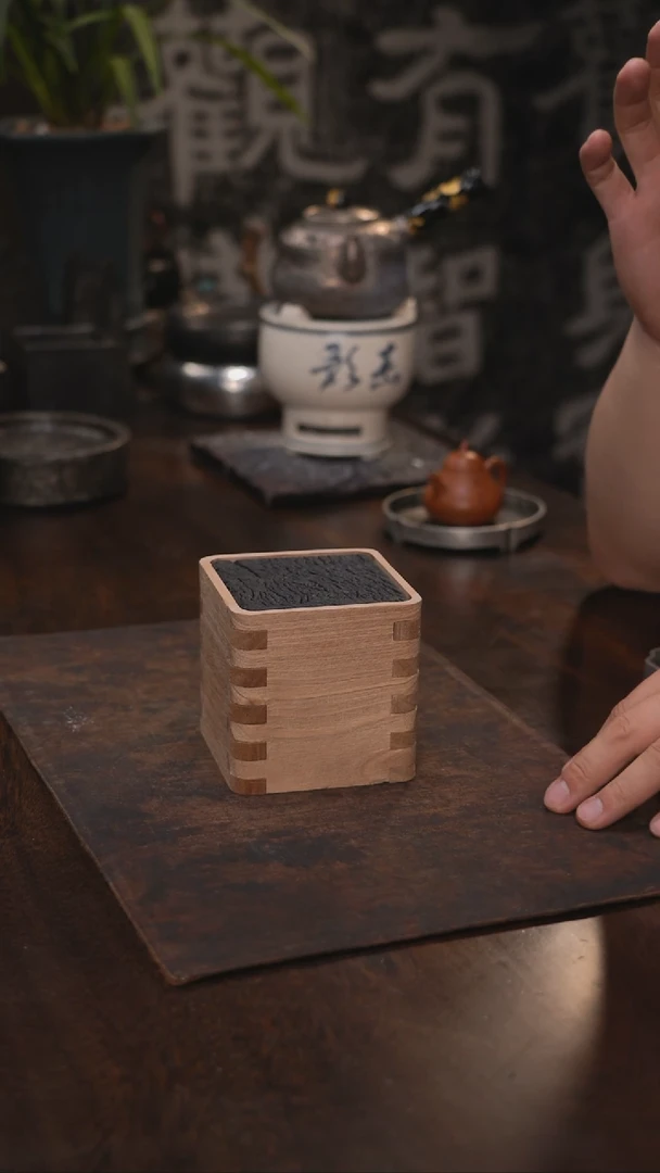 木质方盒茶配音箱茶配件