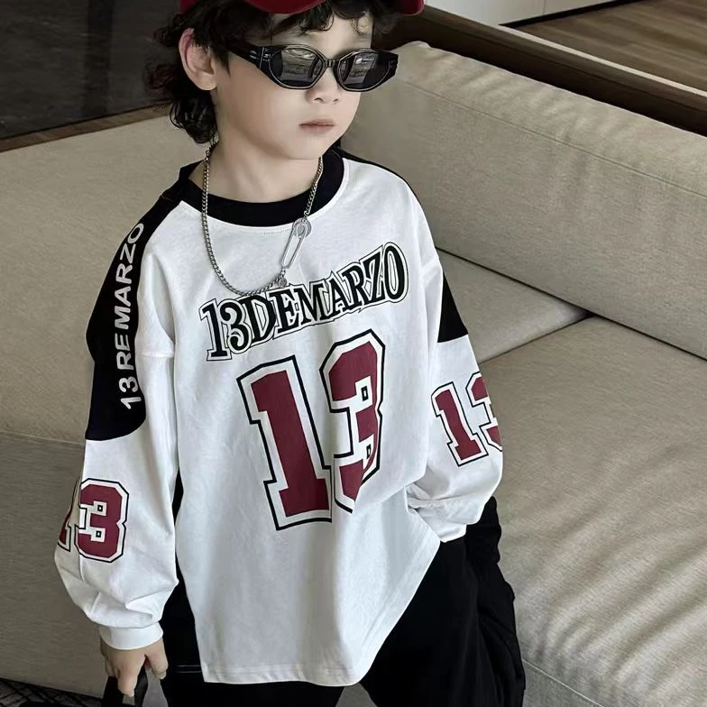 男童长袖T恤春秋款2025新款儿童纯棉打底衫百搭上衣体恤宝宝春装